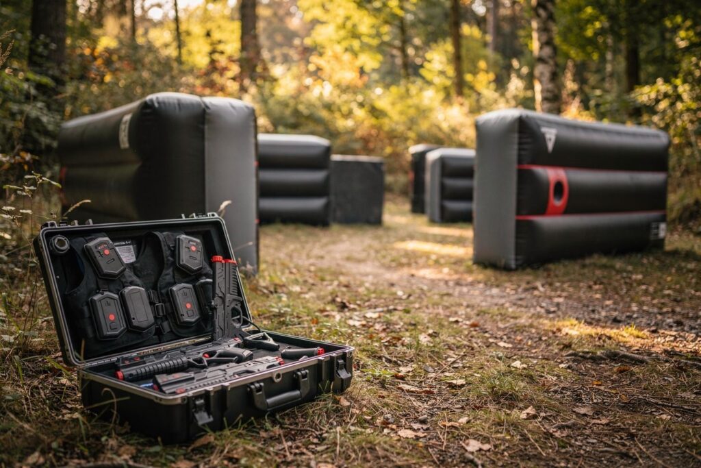 Mobil anwendbares Outdoor-Lasertag-System